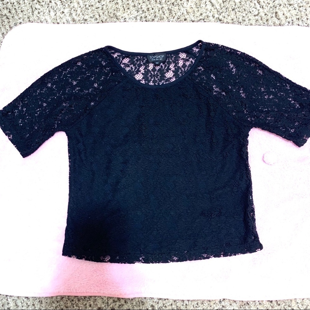 TOPSHOP* black lace top